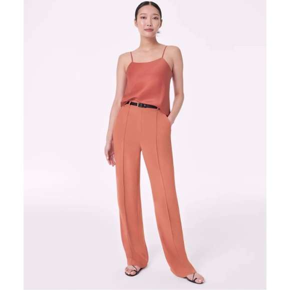 SPANX • Women’s Sedona Orange Crepe Straight Leg Trouser Work Dress Office Pants - Picture 2 of 8